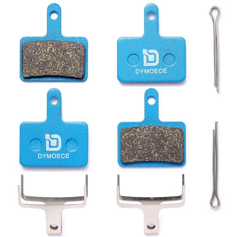 Dymoece 2 Pairs Bicycle Disc Brake Pads for Shimano Deore Tektro TRP(Resin,Semi-Metallic,Sintered Metal) SCP-S